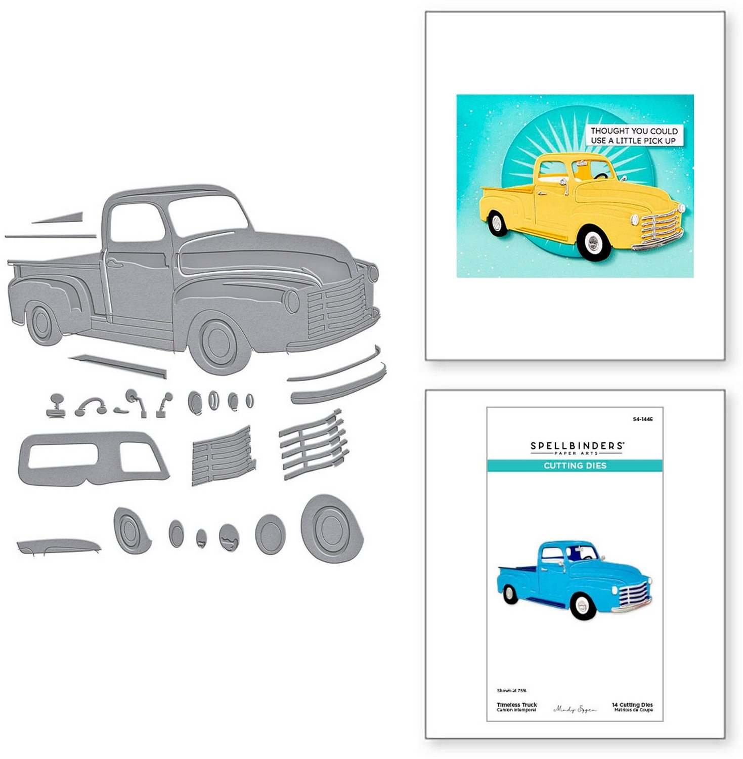 Spellbinders Snijmallen - Timeless Truck - 14 st.
