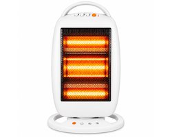 Norvia - Elektrische Kachel - Straalkachel - Quartzverwarmer - 1200W - 3 Warmtestanden - 90°…