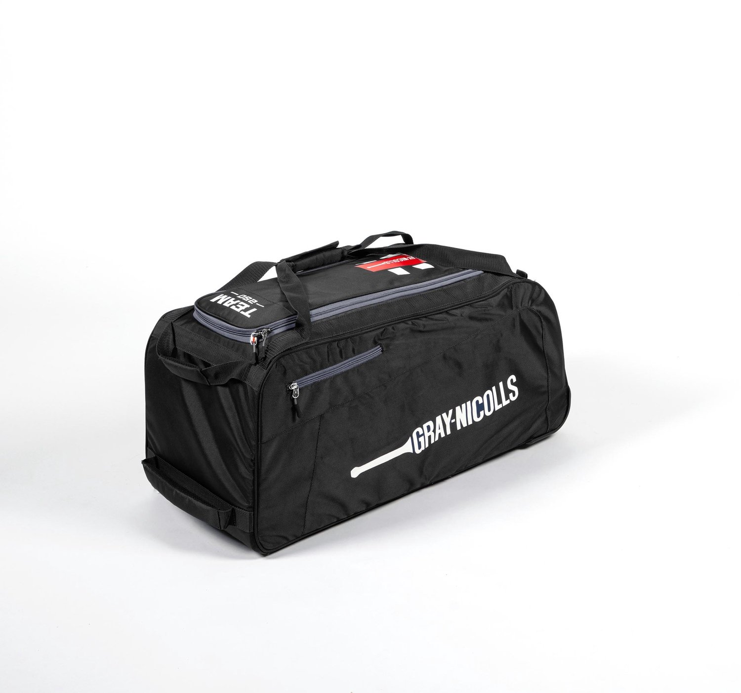 Gray-Nicolls sporttas Team 250 Wheelie - crickettas op wielen zwart grijs.