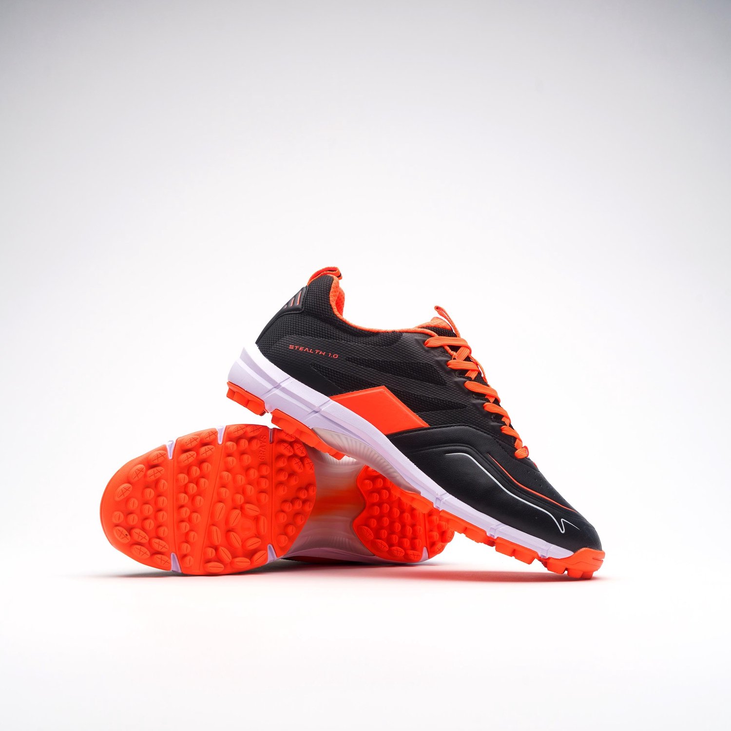 Grays sportschoen kinderspeelgoed Stealth 1.0 zwart oranje maat 11.5.