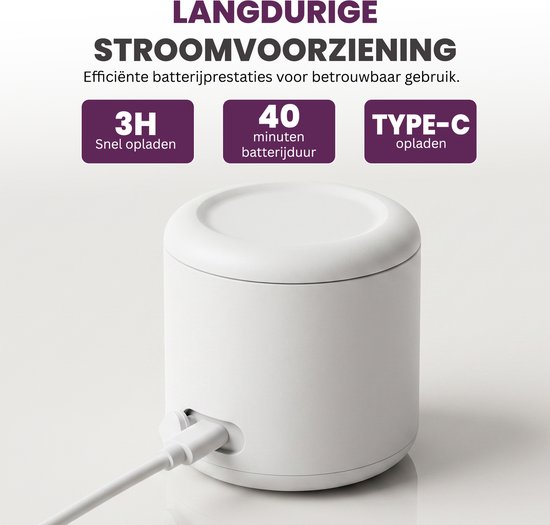 Moens Draagbare Flessenwarmer – Draadloze Flessenwarmer voor Onderweg – USB Oplaadbaar – Inclusief 3 Adapters & USB – BPA-vrij — afbeelding 2