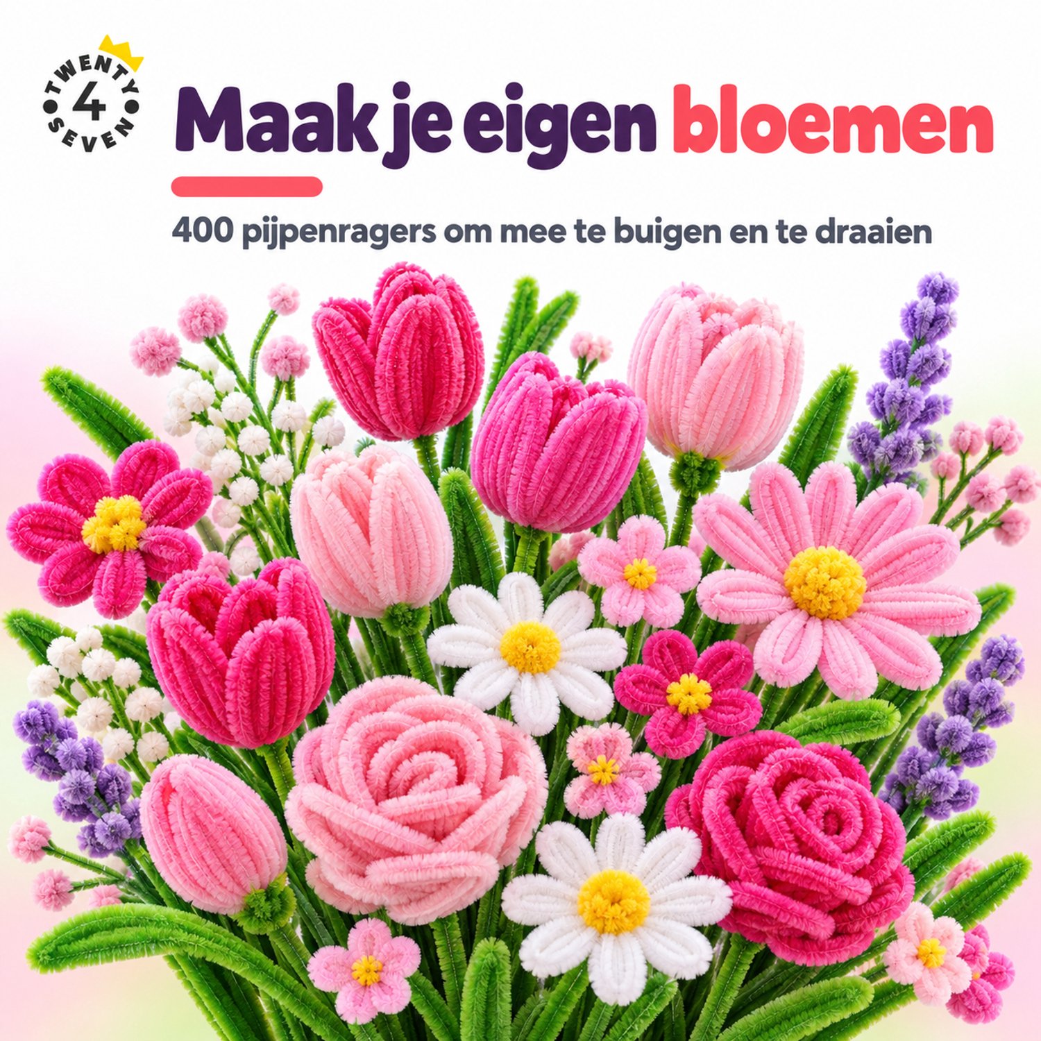 Twenty4seven® Pijpenragers Bloemen 400 Stuks - Chenilledraad om te Knutselen - Pipe Cleaners Flowers om zelf te Maken - Knutselpakket voor Meisjes en Jongens vanaf 6 Jaar — afbeelding 6