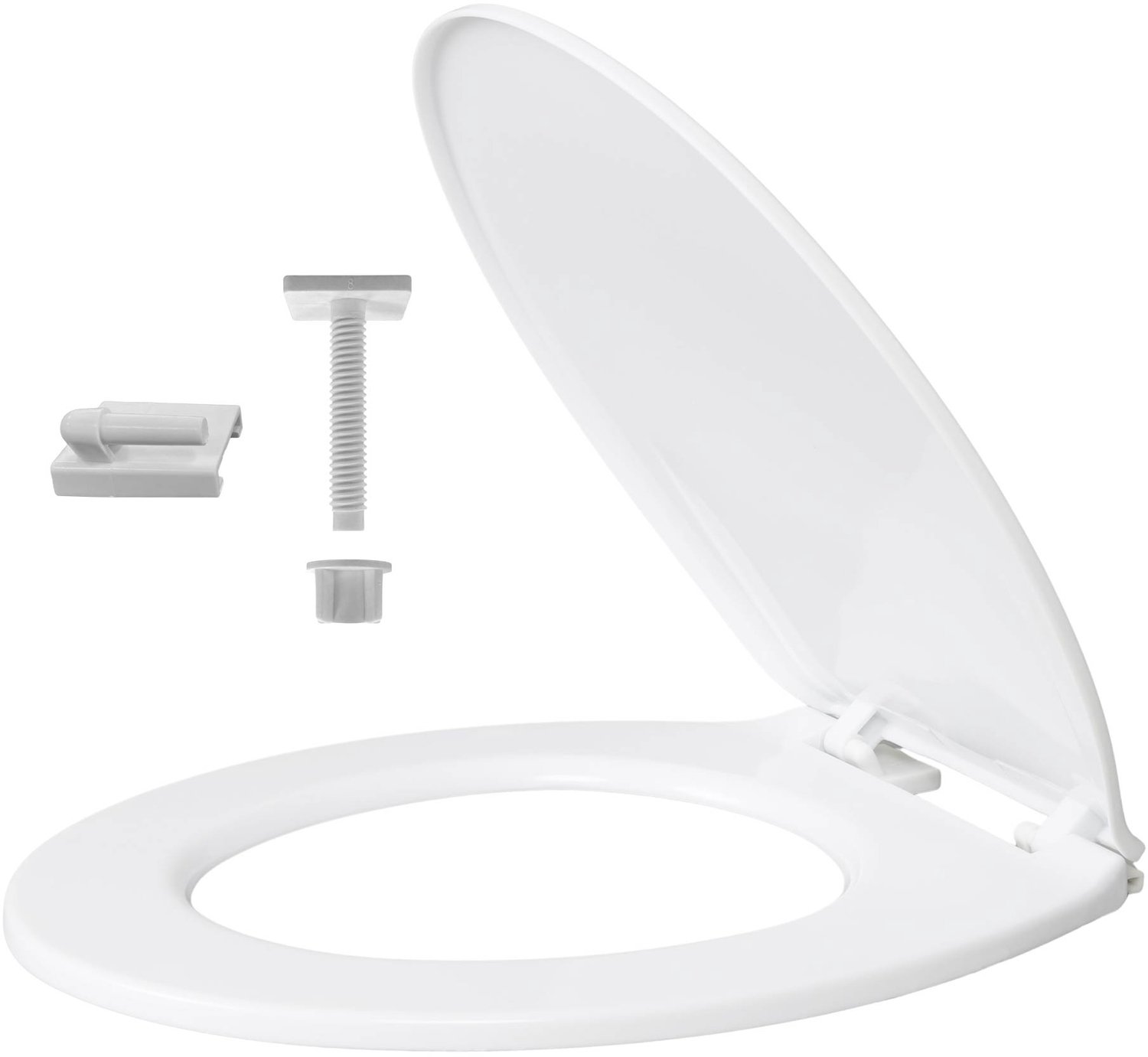 VDM Home Products WC-Bril - Duroplast - Toiletbril - Afklikbaar - RVS-Scharnieren - Universele Pasvorm - Wit