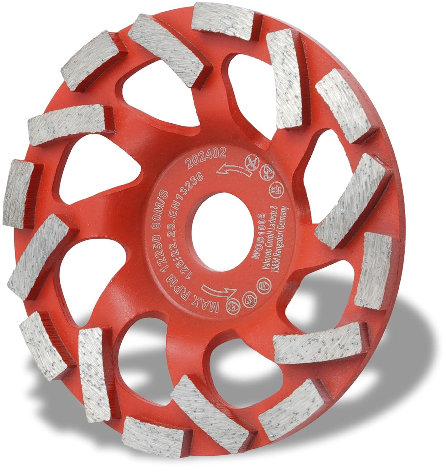 Diamantslijpschijf 125 mm x 22,23 mm - voor beton en harde bouwmaterialen - geschikt voor schuren - Vemera