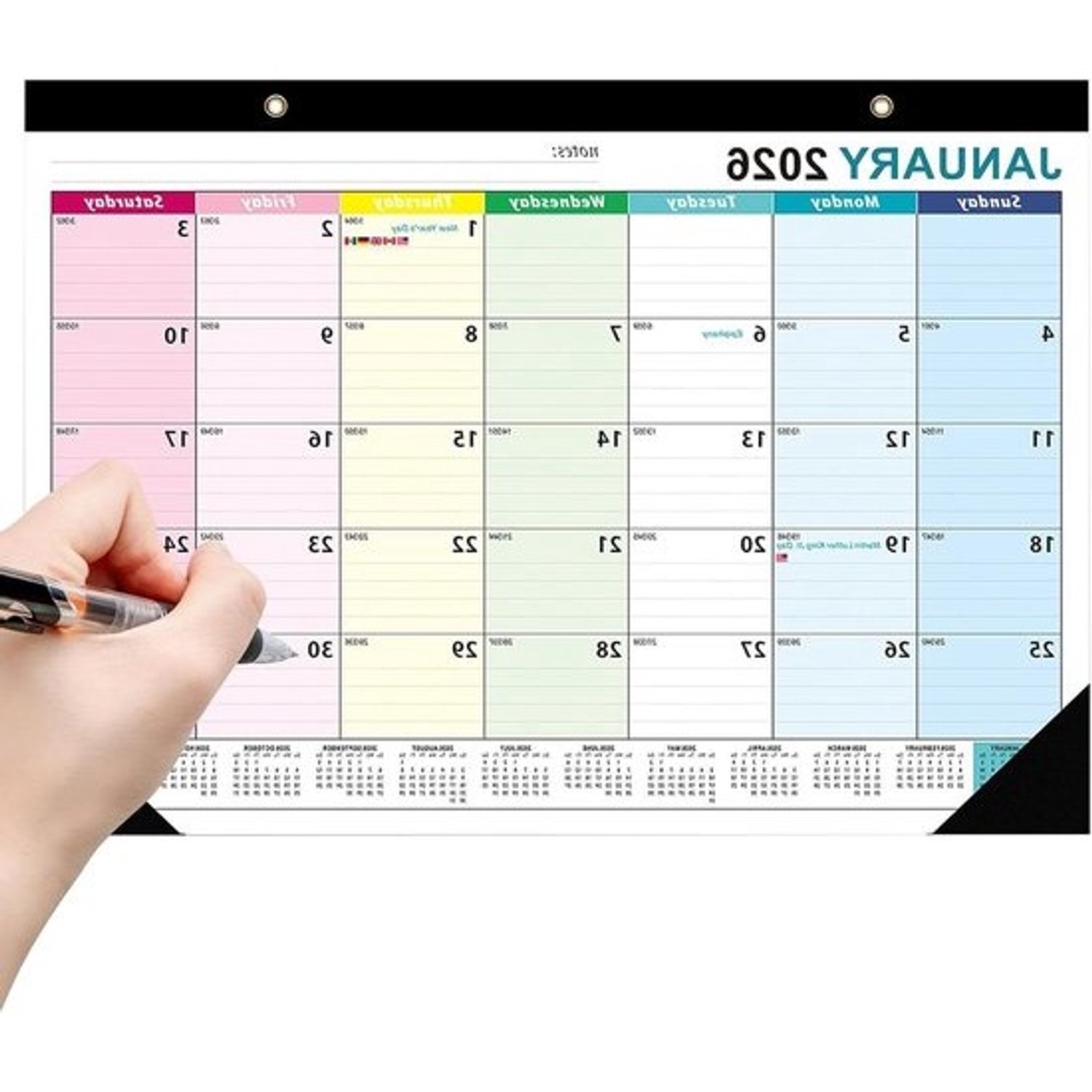Wandkalender - Maandplanner - Dagelijkse planning - 18 maanden - 43 x 30.5 cm - Niet gespecificeerd