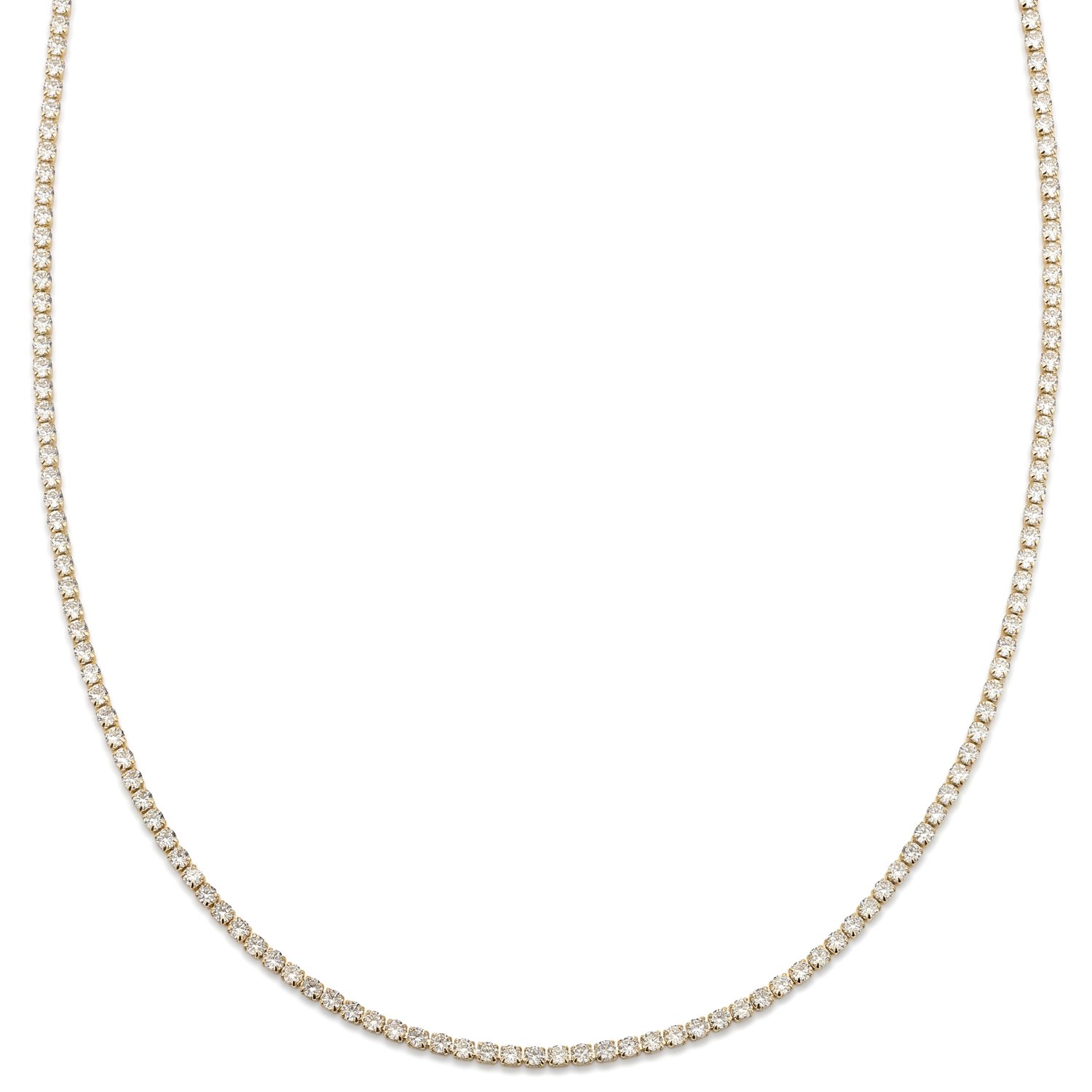 Dazzle | 3 mm 14K vergulde tennisketting met zirkonia