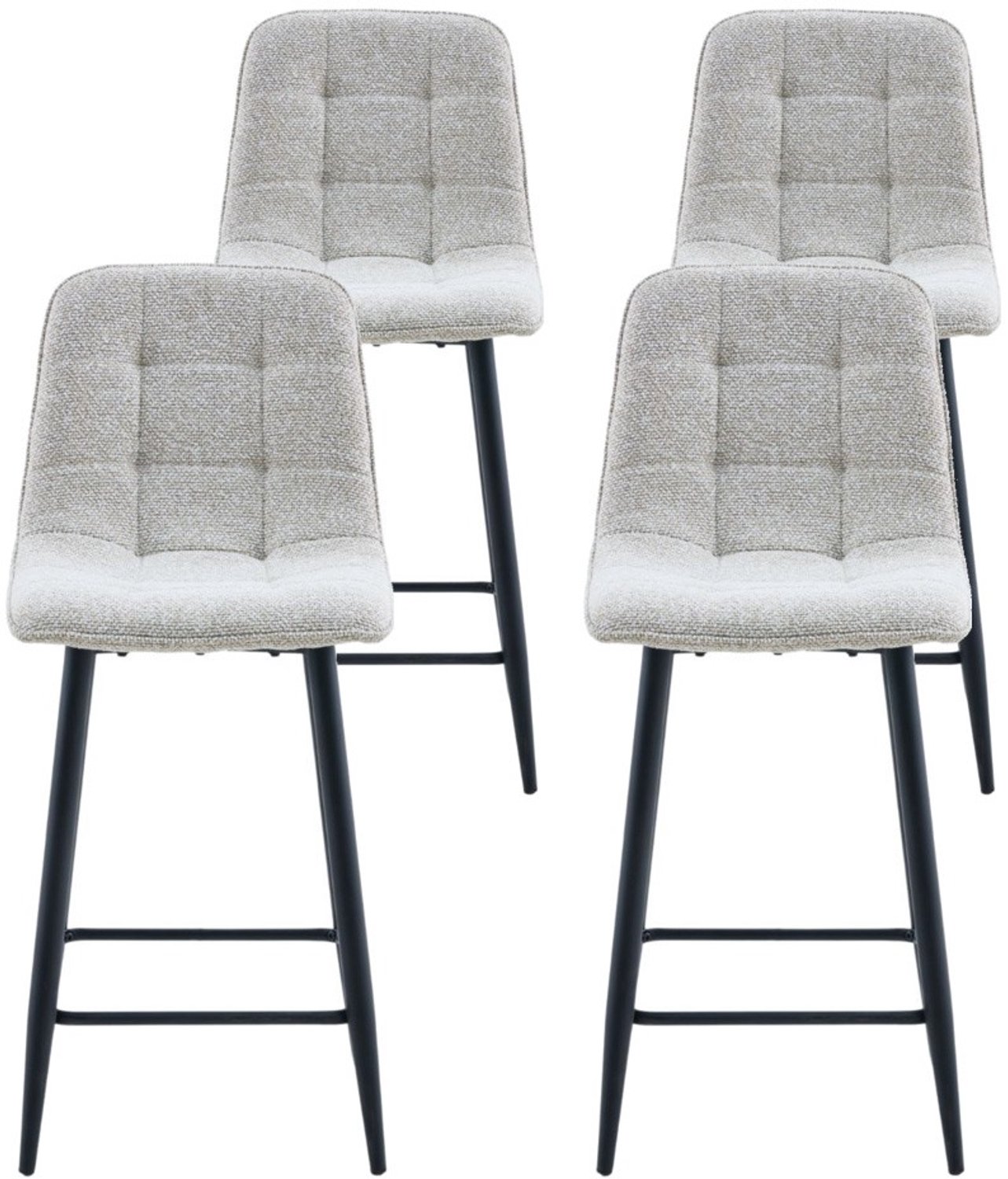DS4U - - Hugo barkruk 65 cm - Set van 4 - Champagne - Stof