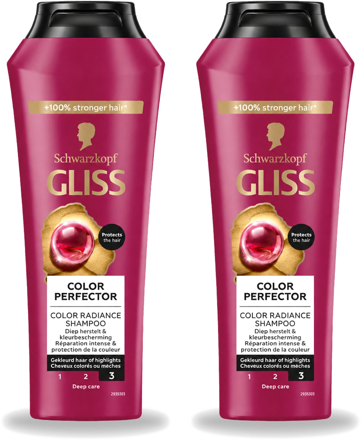 2 x Gliss - Shampoo - Color Protect & Shine - Voor Langdurige Kleurbehoud - 250 ml - Voordeelverpakking - 2 stuks