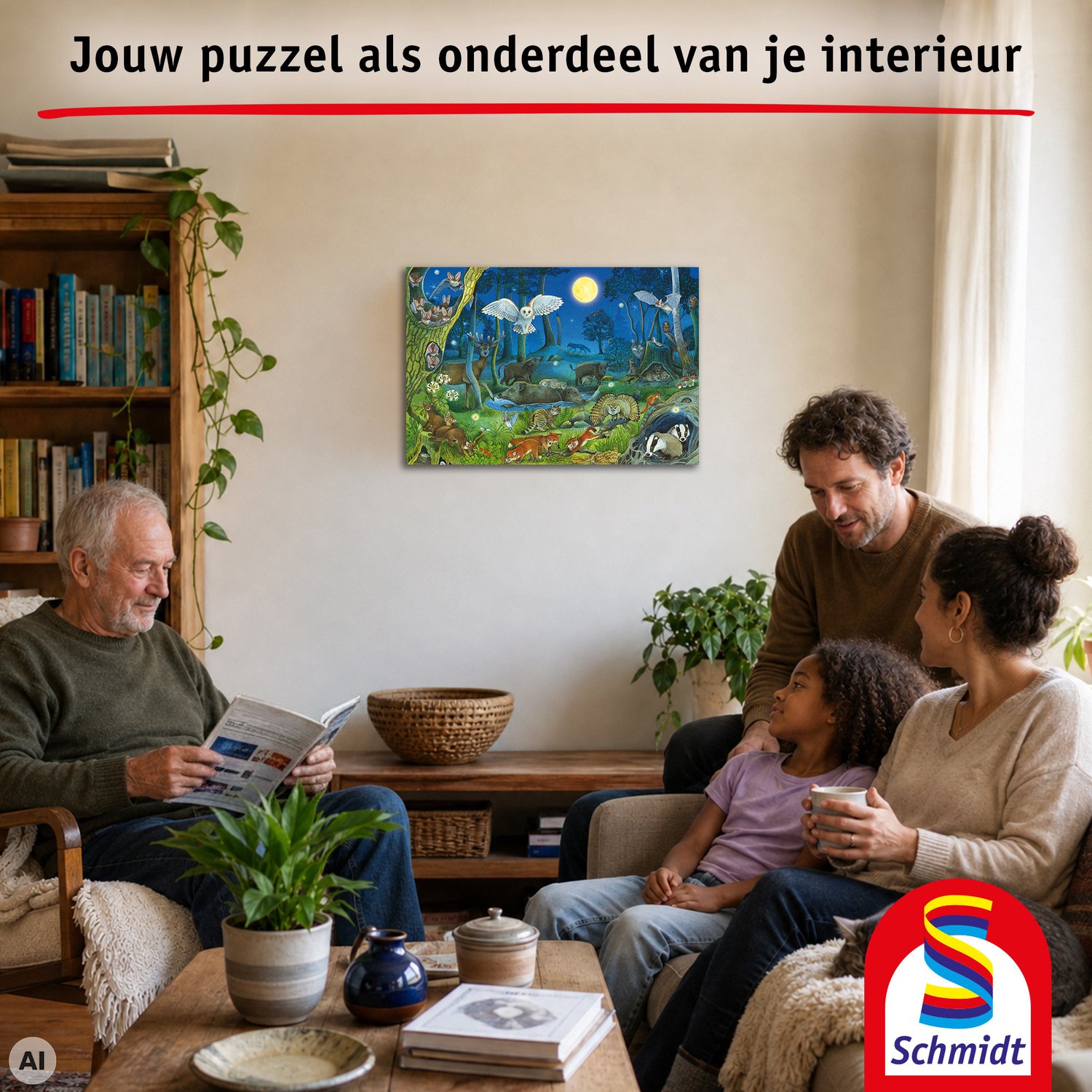 Schmidt - Legpuzzel - Dieren in het Nachtbos - 100 stukjes - Kinderen - vanaf 6 jaar — afbeelding 9