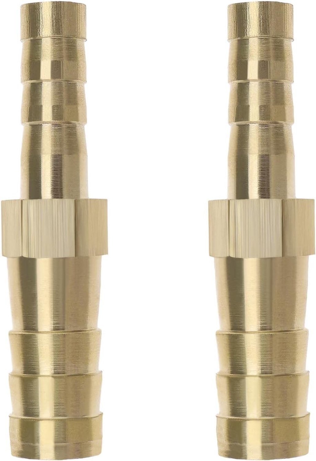 Hose connector 10mm to 6mm - messing - snelle verbinding - voor lucht, water, brandstof - m-winkel