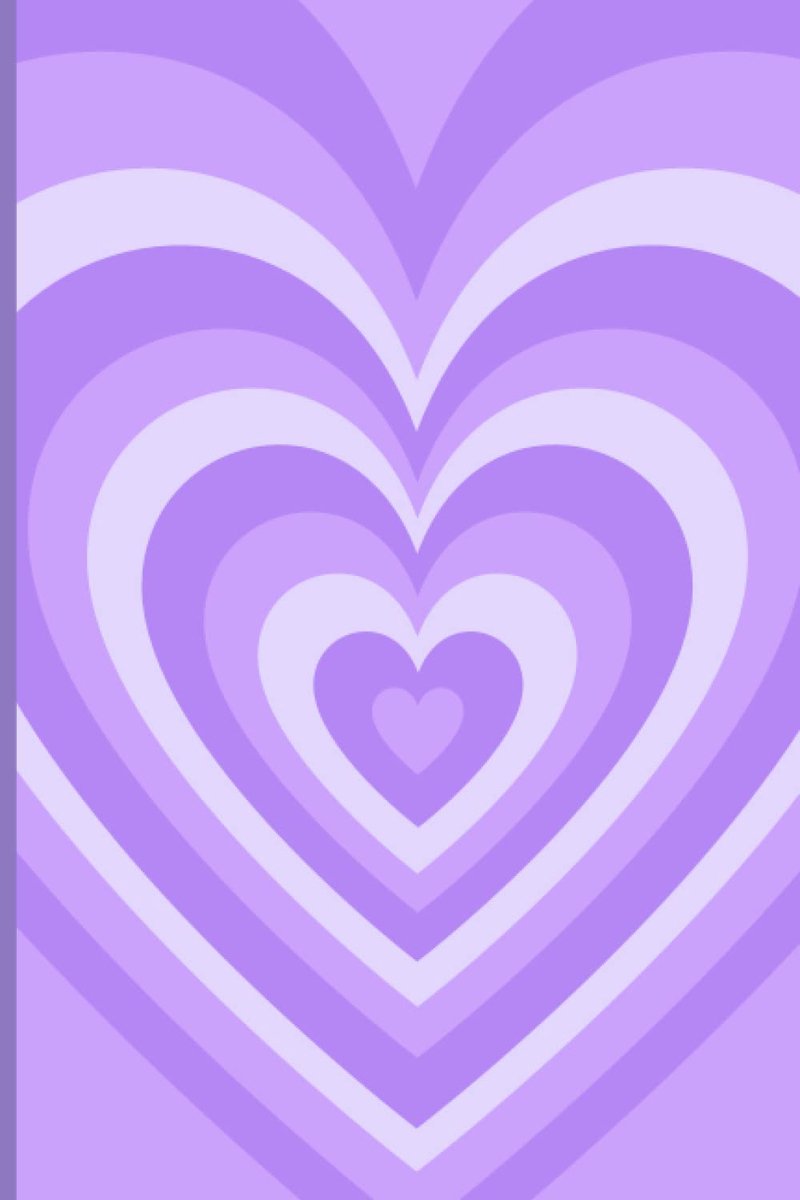 Purple Aesthetic Love Heart Notebook: Purple Coffee Love Heart Latte Pattern Notebook Journal, Retro Love Heart - ShopVlot