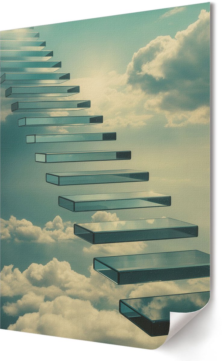 Coloray Polycanvas Wandposter - Een Boek Over Avontuur, Fotografie - A2 - Bruin Illustratie - Rechthoek - Canvasposter - Woonkamer, Slaapkamer, Kantoor - Vintage
