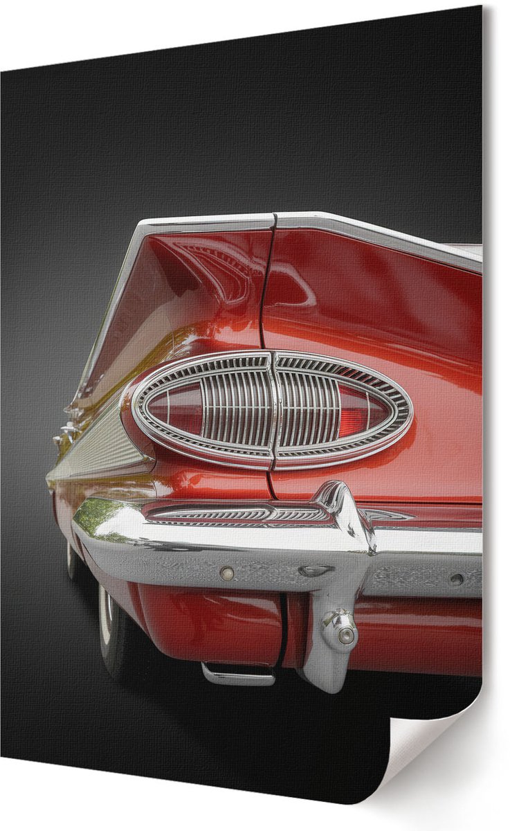 Coloray Polycanvas Wandposter - Vintage Raam, Fotografie - A2 - Zwart Kunst - Rechthoek - Wandkunstwerk - Woonkamer, Slaapkamer, Kantoor - Klassiek