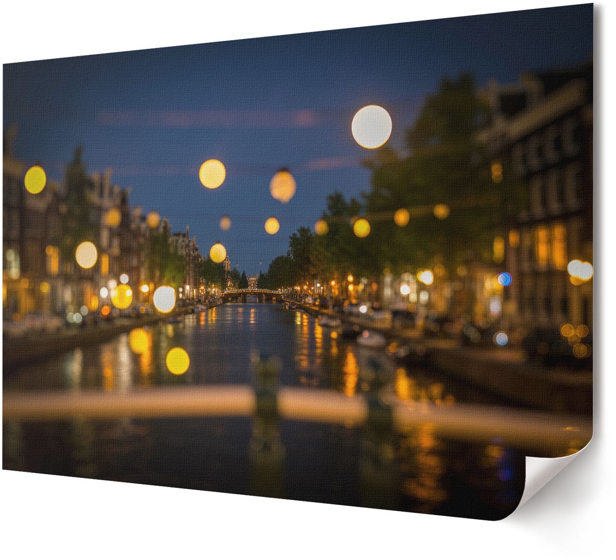 Coloray Polycanvas Wandposter - Eilandlandschap, Blauw - A4 - Blauw Wandposter - Rechthoek - Canvasposter - Woonkamer - Modern