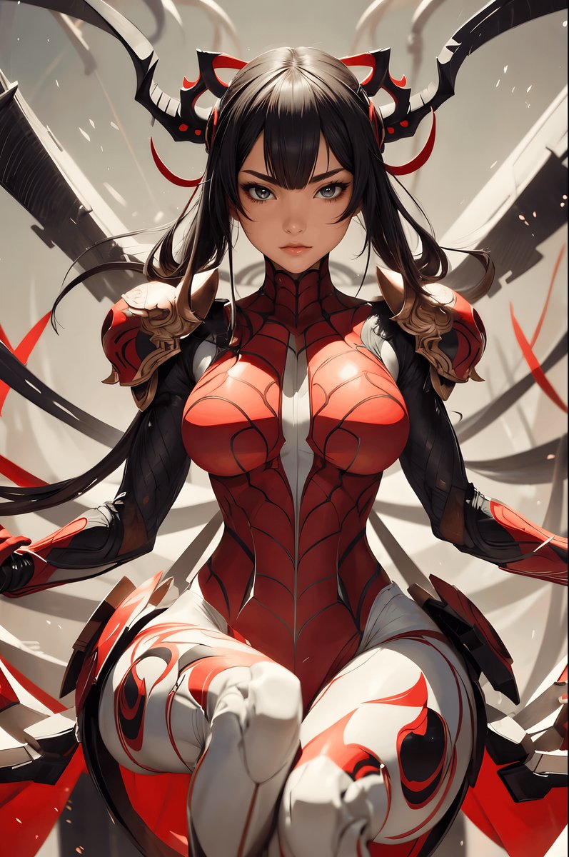 Anime Meisje Poster - Spinrobot - Vlinder - Robot - Spin - Kleurrijk - posters - formaat 30x40cm - Wanddecoratie - XS2563MT