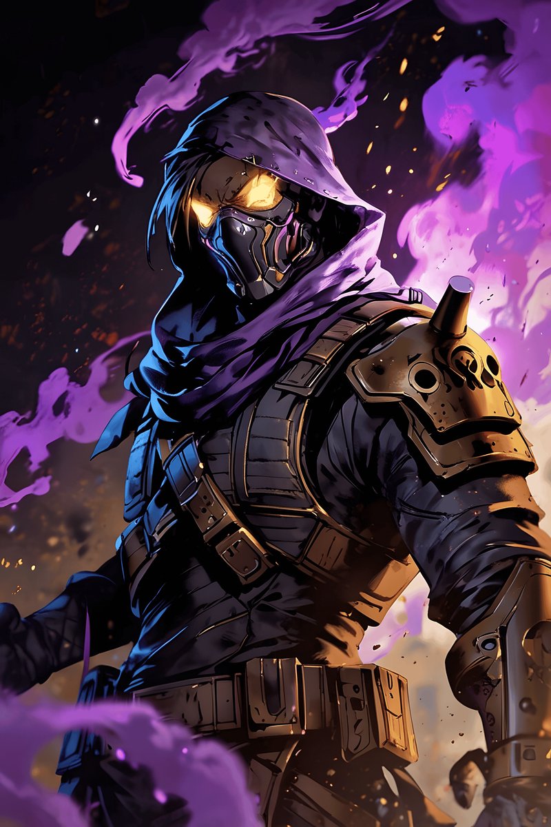 Krijger Poster - Paarse - Fantasy - Actie - Heroïsche - Middeleeuwse - posters - formaat 70x100cm - Wanddecoratie - L2777MT