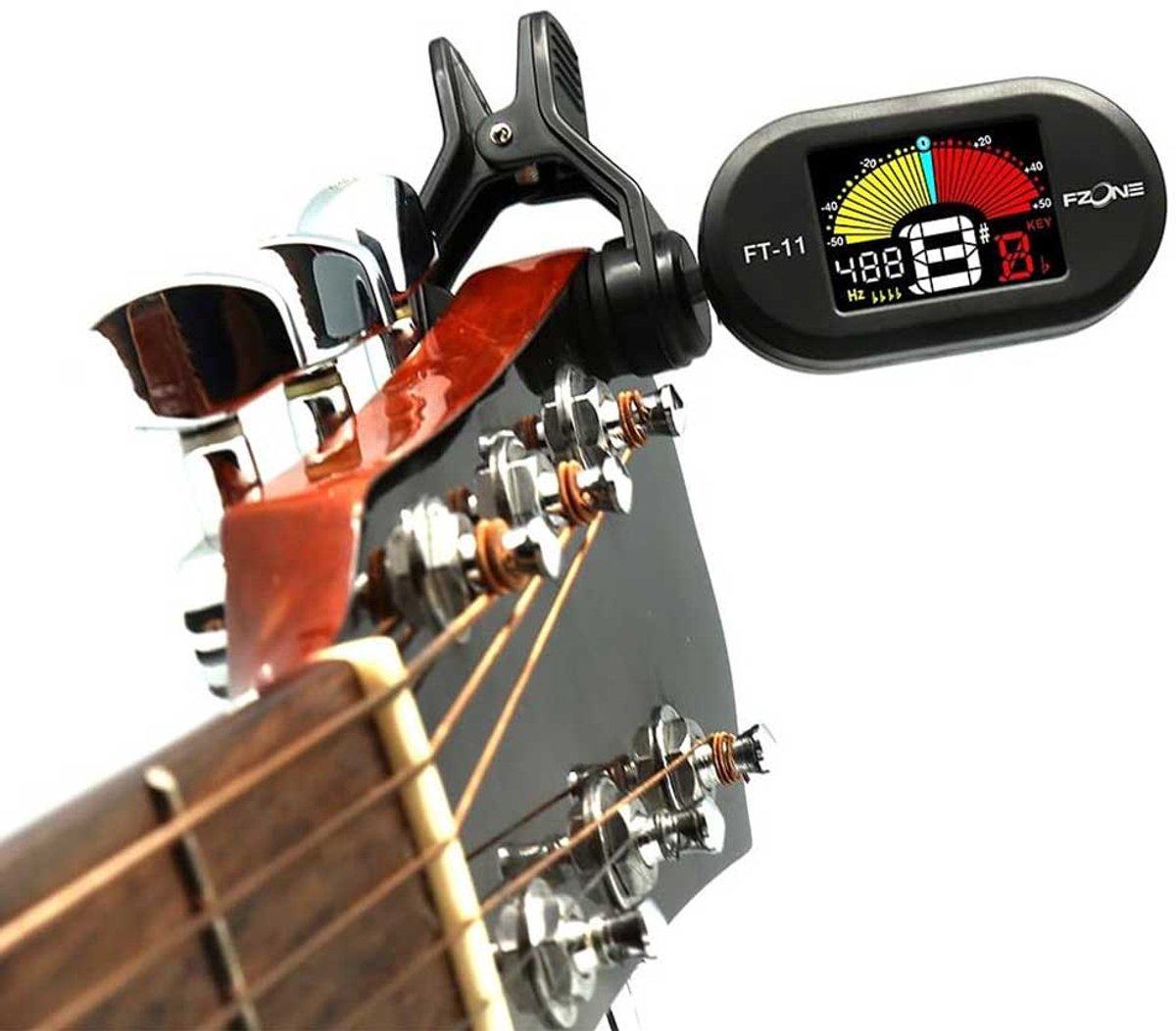 Fzone FT11 Clip-On Stemapparaat voor Gitaar en Basgitaar