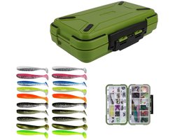 Tacklebox, RoadLoo kunststof tackle box voor vishaak waterdicht haak en aas houder 30 vakken waterdichte visserij box - ShopVlot