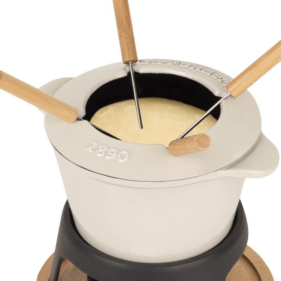 Fondueset Gietijzer - Kaasfondue Set - Gezellige Avonden - Voor 4 Personen - 12 Liter - Zwart — afbeelding 3