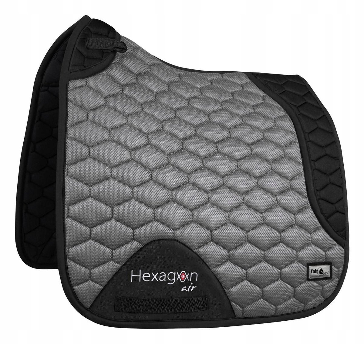 FAIR PLAY HEXAGON AIR Zadeldek Grijs/Zwart DR/Full - Ademend & Comfortabel