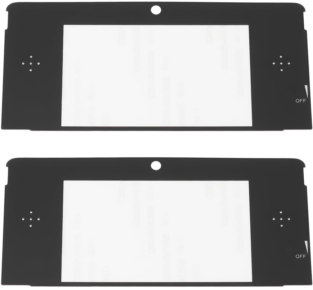 eMagTech 2 stks PVC Top Upper Screen Frame Cover Compatibel met Nintendo 3DS Zwart - ShopVlot