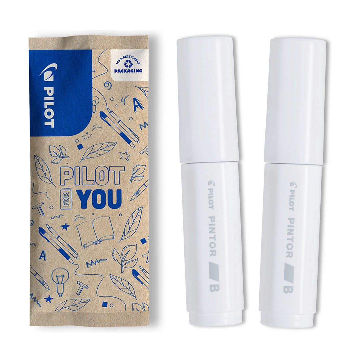 Pilot Pintor B Markers - 2x Wit - Decoratieve Verf Markers
