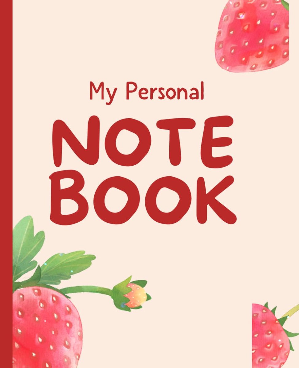 Composition Notebook: Cute Minimal Strawberries Red Rabbit - collage Ruled - For school and work - ShopVlot