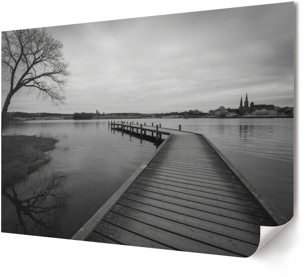 Coloray Polycanvas Poster - Moderne Architectuur, Fotografie - A4 - Grijs Motief - Rechthoek - Decoratieve poster - Woonkamer, Slaapkamer, Kantoor - Modern