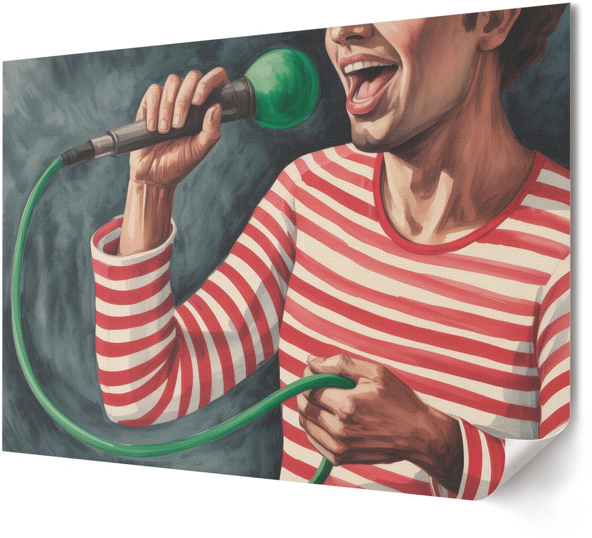 Coloray Polycanvas Wandposter - Artistiek Portret, Fotografie - A4 - Wit Design - Rechthoek - Wandkunstwerk - Woonkamer, Slaapkamer, Kantoor - Expressief