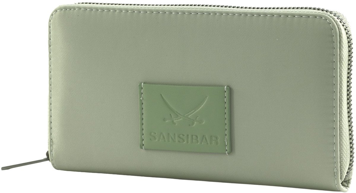 Sansibar portemonnee Zip Around Wallet Khaki Lichtgrijs
