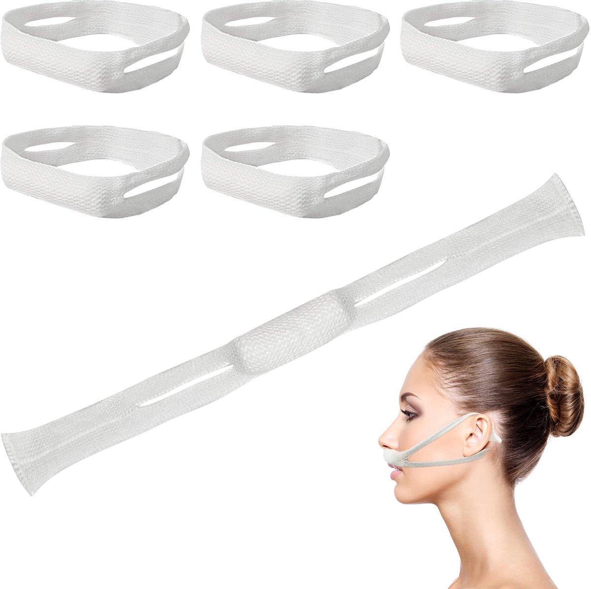 6Stks Chirurgie Absorberende Elastische Neusbandage Gaas, Postoperatieve Ademende Neusbloed Stopper Benodigdheden - ShopVlot
