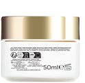 Witte crème pot met goudkleurige deksel. De achterkant toont instructies, L'Oréal logo en 50ml.