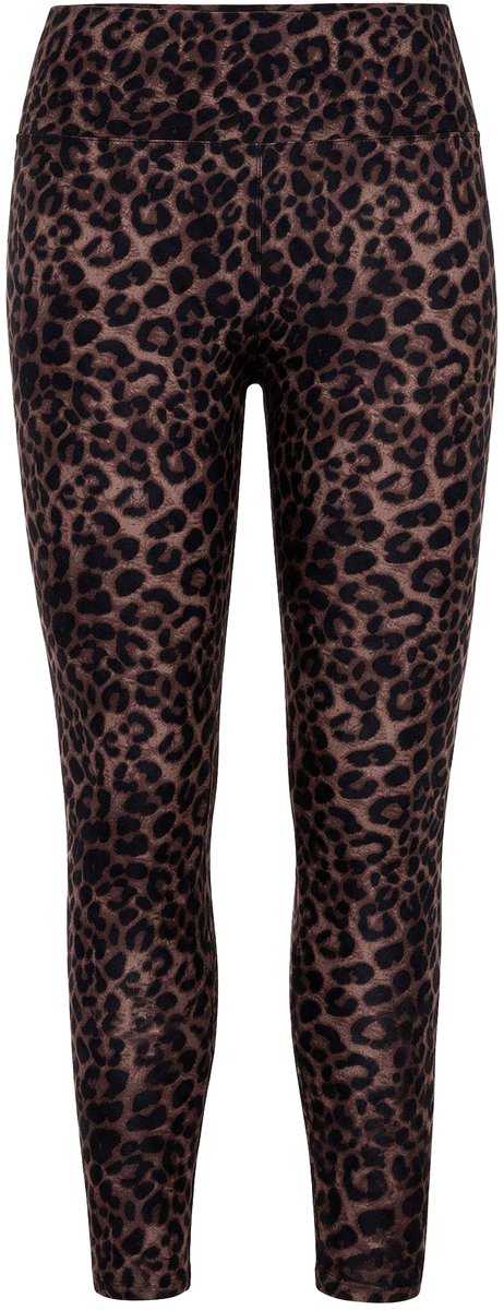 Studio Untold - Dames - Legging tight shape luipaardprint - Dennenbruin - Maat 58+
