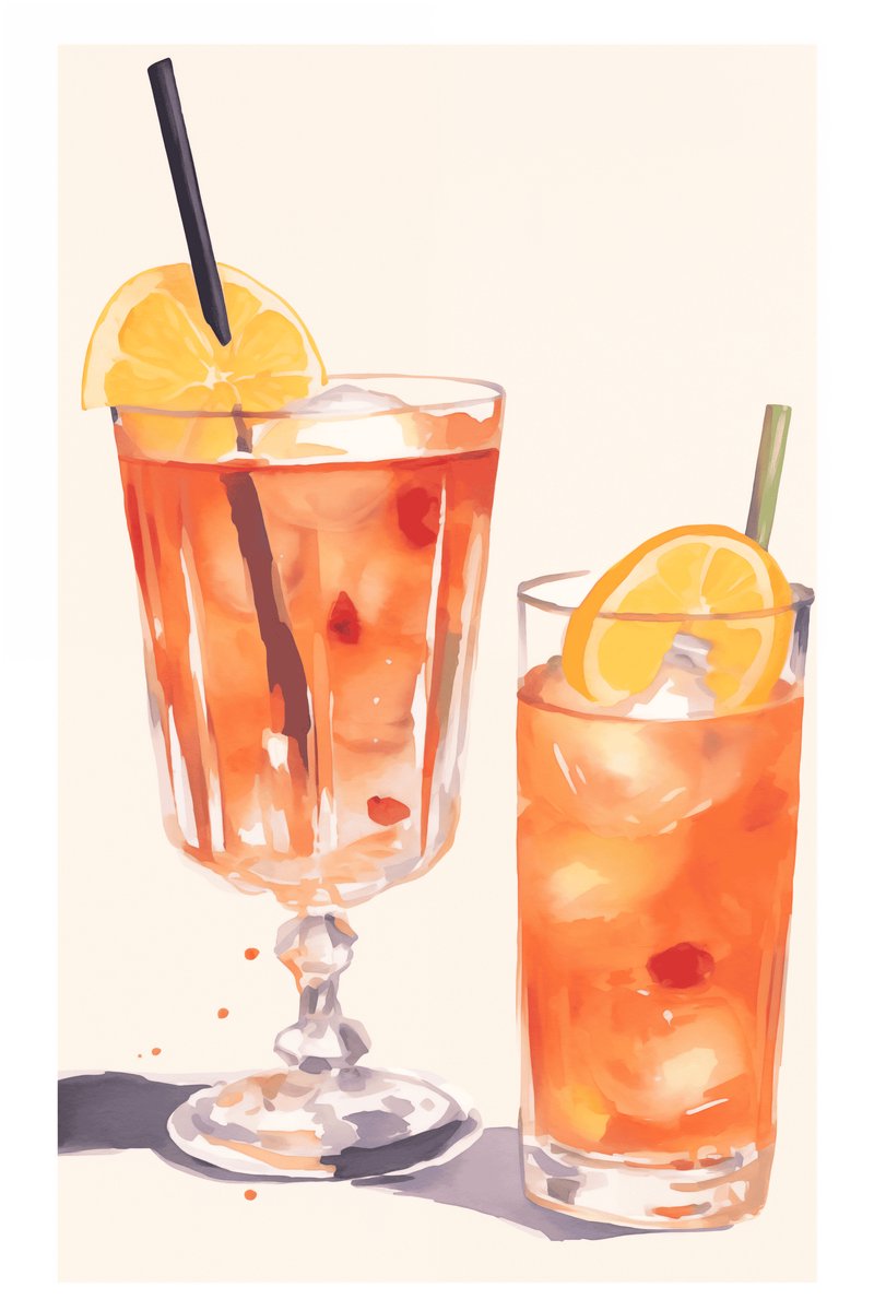 Cocktail Poster - Drank - Zonnig - Zomer - Terras - Horeca - posters - formaat 70x100cm - Wanddecoratie - L1821YR
