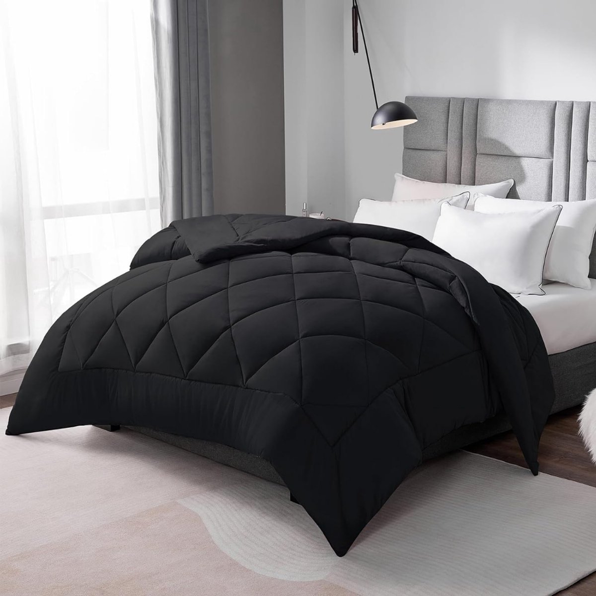 ZRNS® Zomerdekbed 240x220 - Fris en Luchtig Dekbed - Zacht Deken - Ademend - Zwart