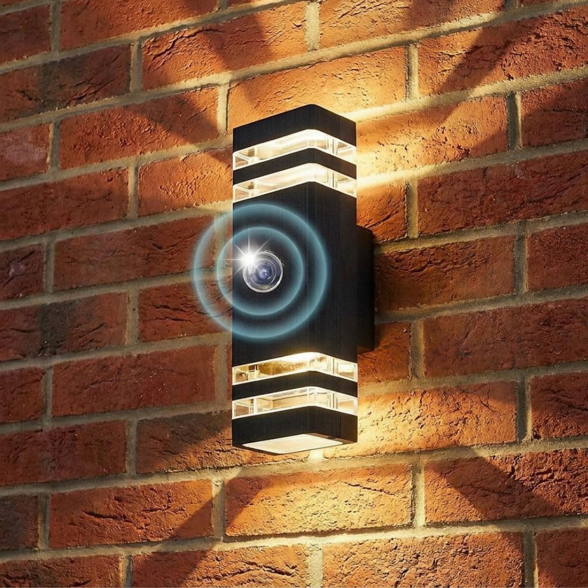 SP® Buitenlamp met Bewegingssensor - Wandlamp met Sensor Voor Buiten - Solar Buitenlamp Oplaadbaar - Zwart - 12cm x 12cm x 33cm