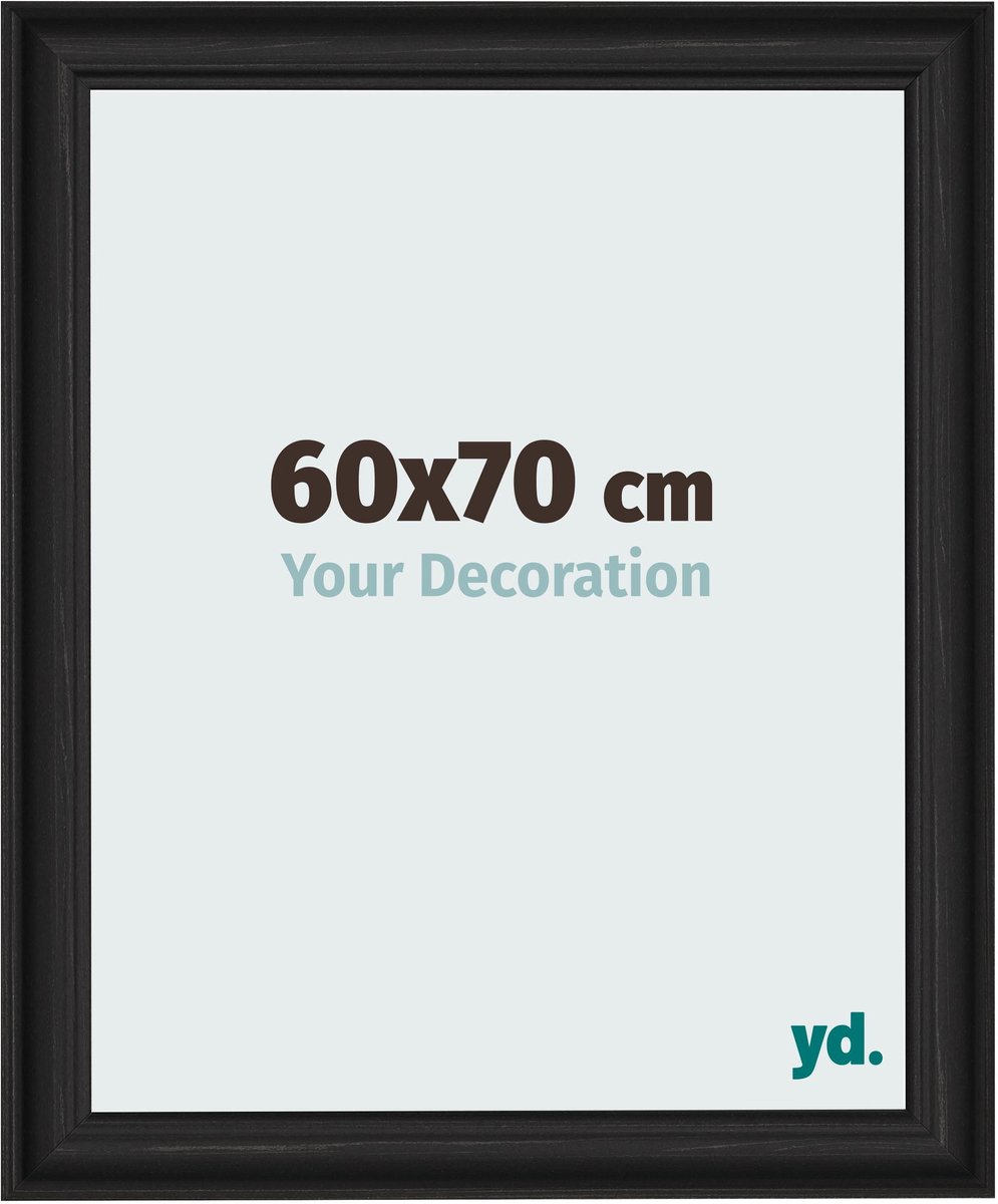 yd. Your Decoration - Fotolijst 60x70 cm - MDF - Zwart Houtnerf - Lazio