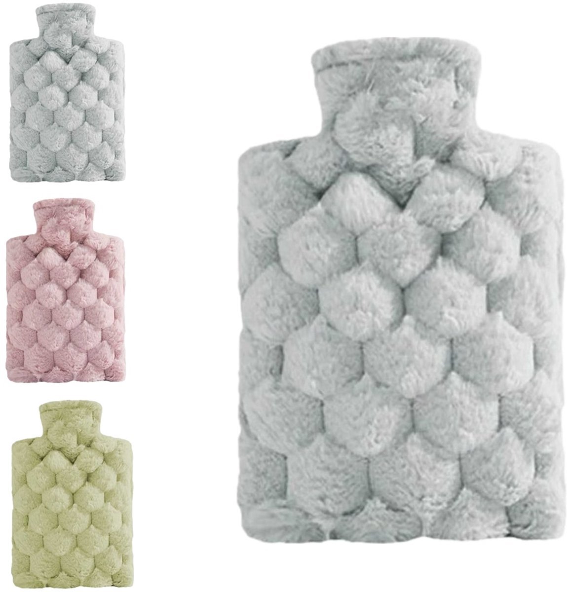 casalora - 1 stuks Plush and cute hand warmer bag - 1L kruik - Warmwaterkruik - Kruik met hoes - Met afneembare buitenhoes - Wintercadeau - Winterwarmte - Kruik voor vrouwen, senioren en kinderen - Blauw