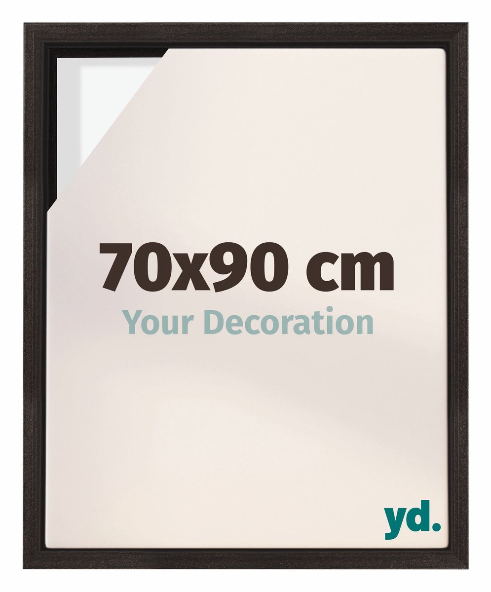 yd. yd, Baklijst 70x90 cm Eiken Donker - Lijst voor Canvasdoek - MDF Lyon