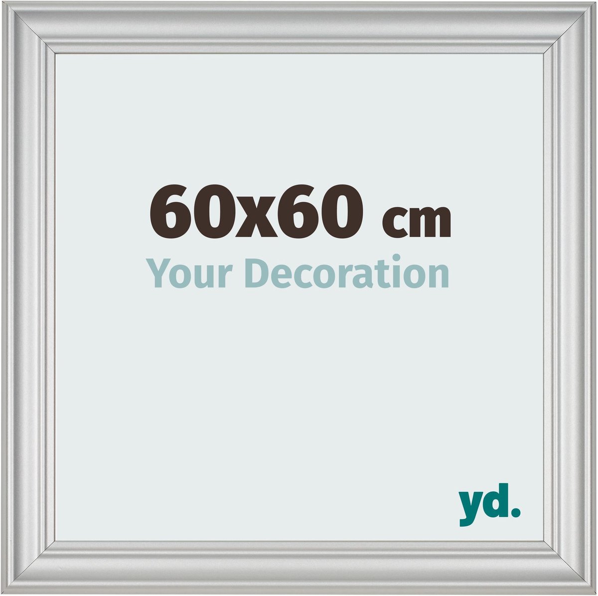 yd. Your Decoration - Fotolijst 60x60 cm - MDF - Zilver Mat - Lazio