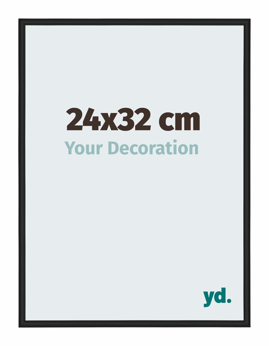 yd. Your Decoration - Fotolijst 24x32 cm - Aluminium - Zwart Hoogglans - Miami