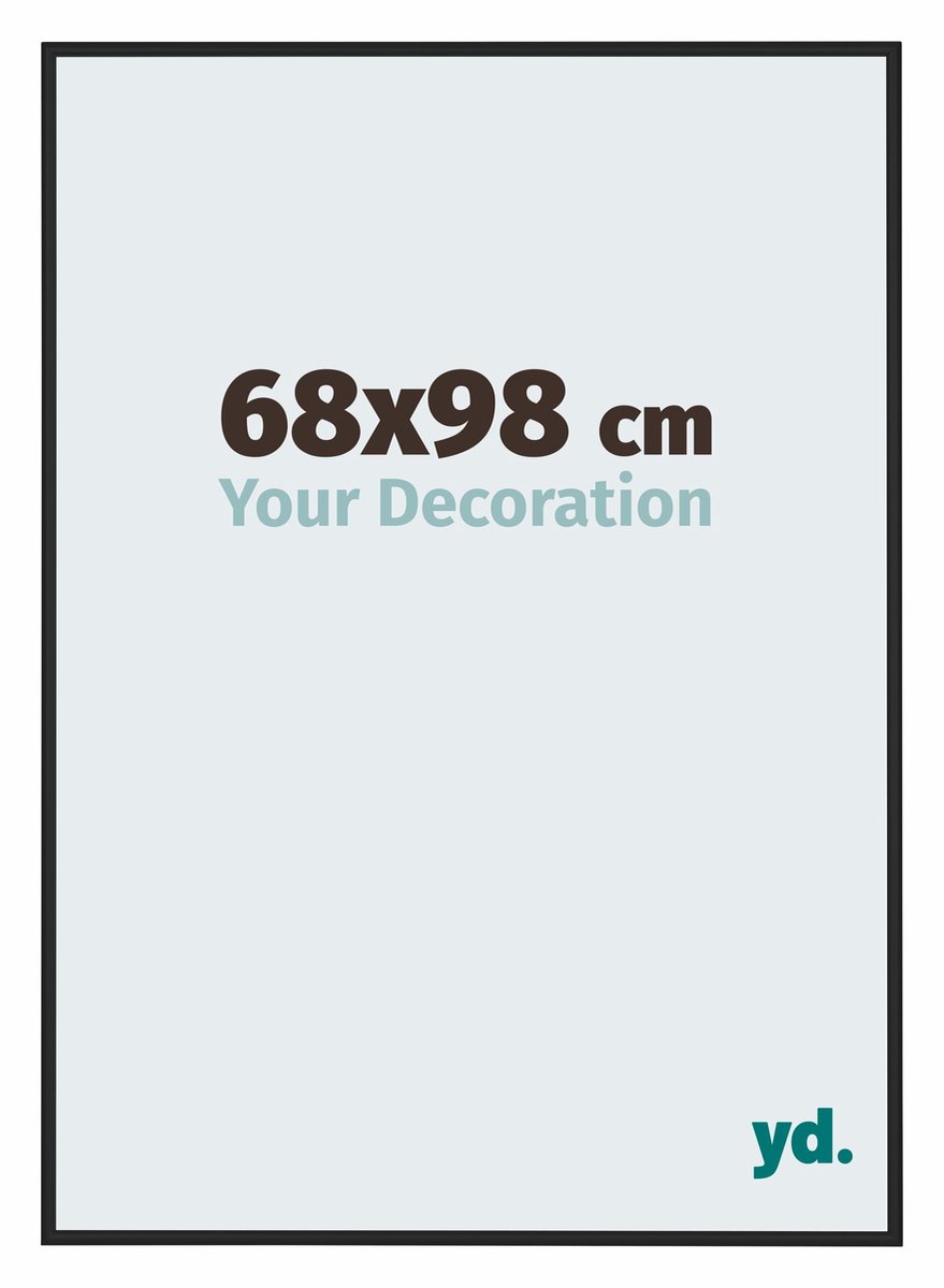 yd. Your Decoration - Fotolijst 68x98 cm - Aluminium - Zwart Hoogglans - Miami