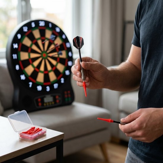 Rode dart tips soft tip set 180 stuks darts accessoires kunststof dart punten vervangbare soft tips voor elektronische dartborden inclusief opbergdoosjes — afbeelding 3