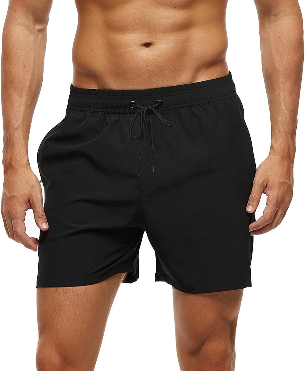 Shorts met ritszakken surfen rekbare strandshorts ademende mesh voering sneldrogend