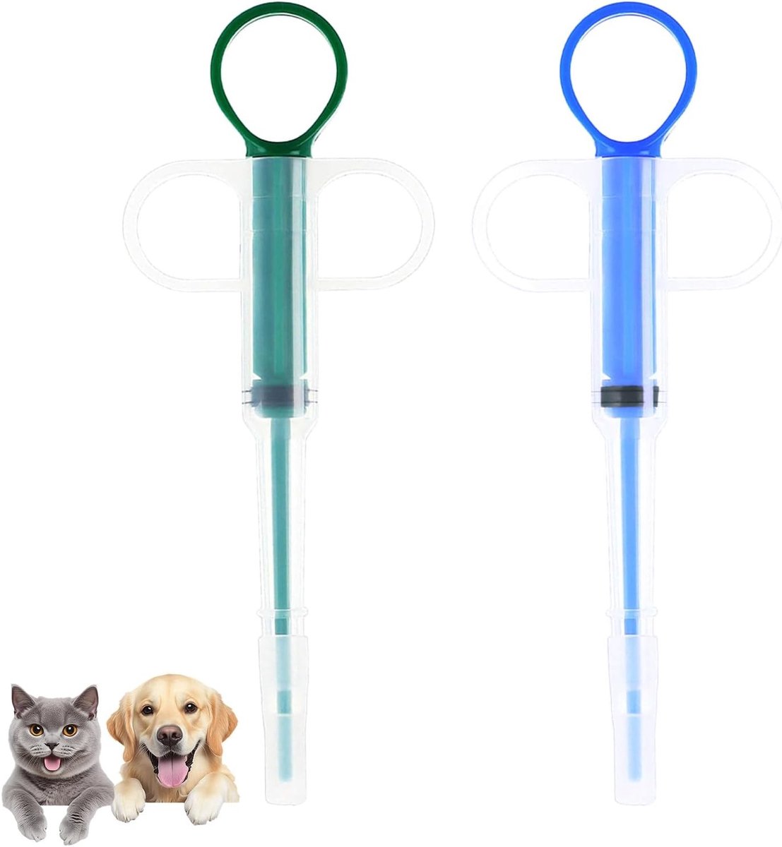 2 Stuks Tablet Voeder voor Katten en Honden - Herbruikbare Pusher en Pillenwerper voor Dieren