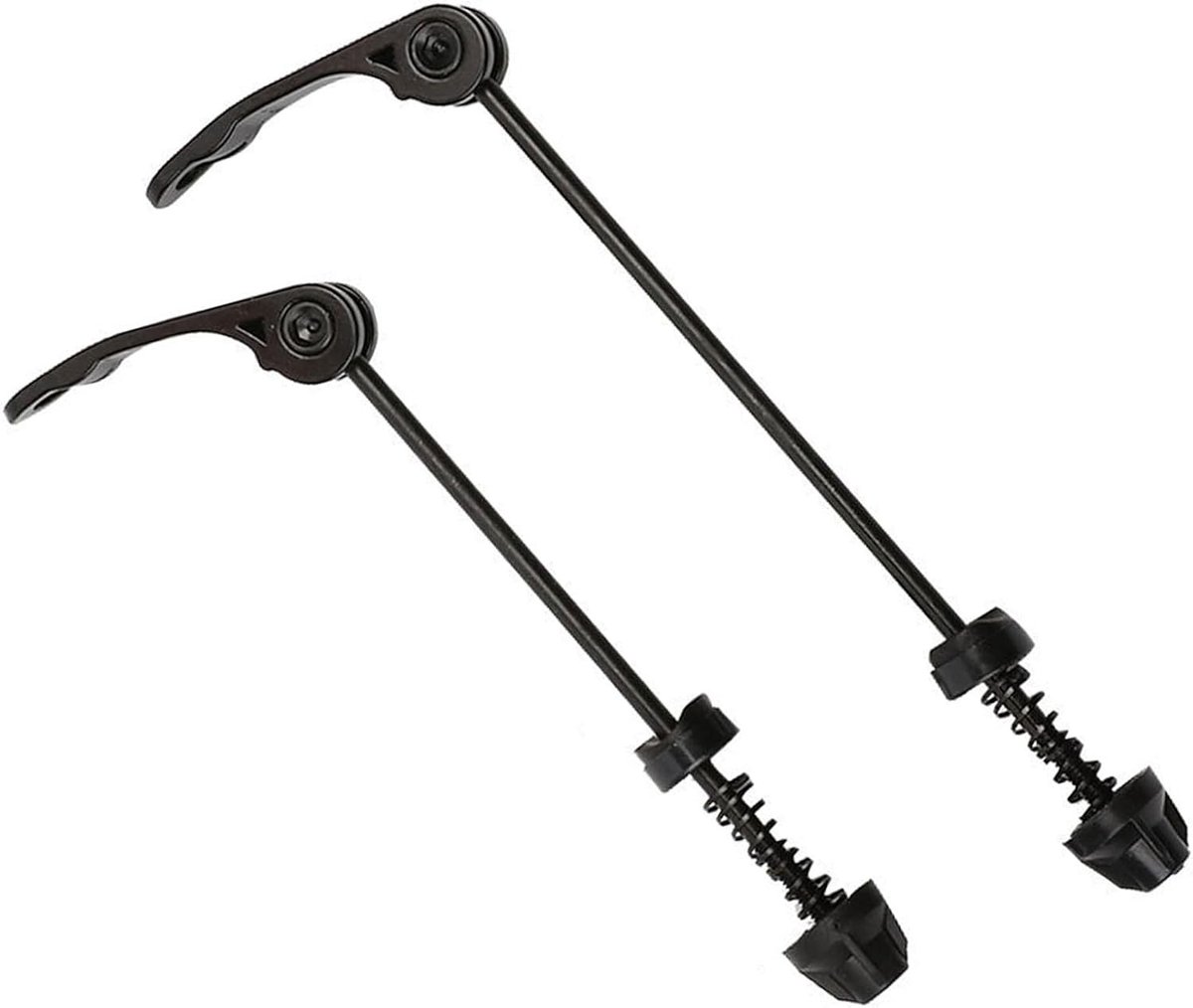 Set van 2 snelle ontgrendelingssystemen voor MTB en racefietsen - Aluminium, 190 mm, zwart