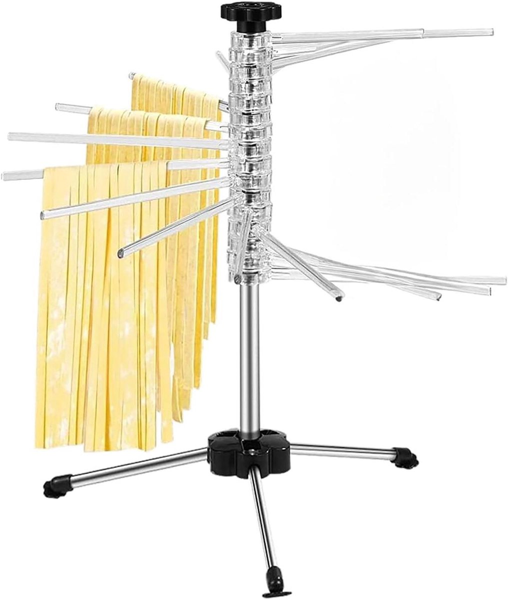 Pastadroger - Pastarek - Verse pasta drogen - 14 droogarmen - 50 cm - Zilverkleurig
