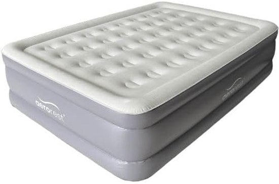Luchtbed 2-persoons - Opblaasmatras - Logeren en kamperen - Ingebouwde elektrische pomp - 210 cm lengte - Grijs — afbeelding 4