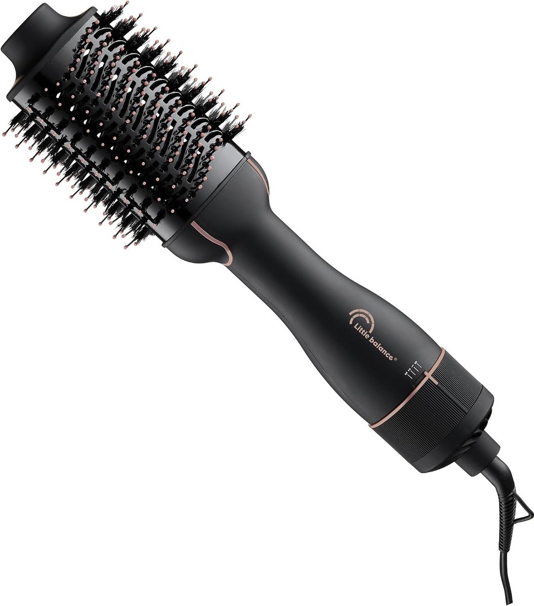 Volume borstel kort haar draadloos - Zwart - 1200 W - Ionische verwarmingsborstel voor volume en styling
