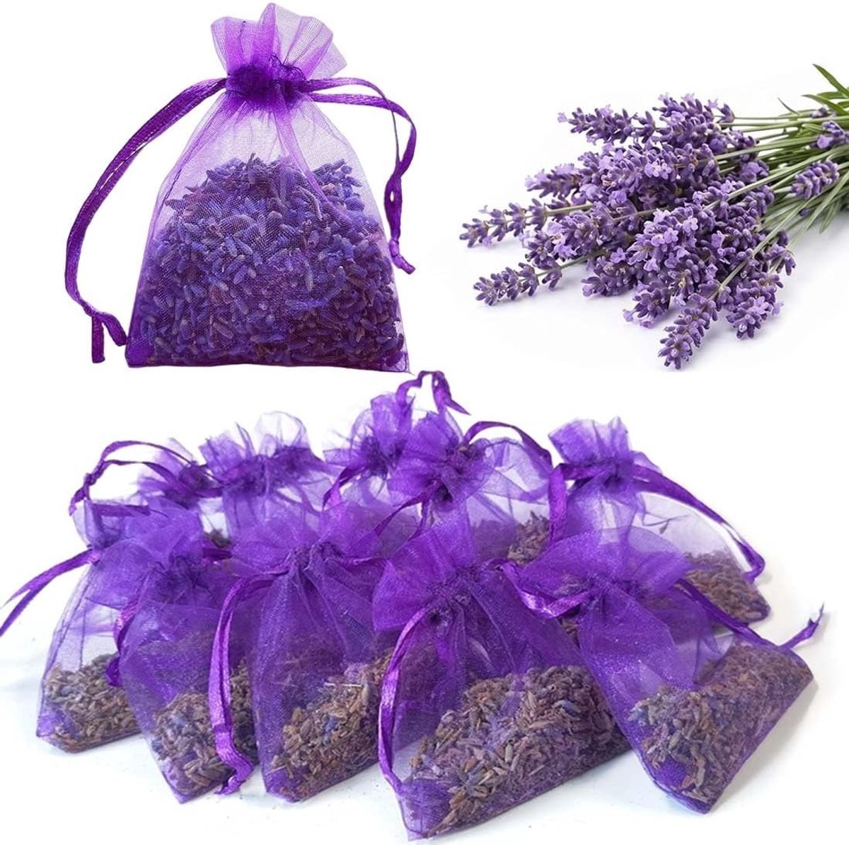 Geurzakjes met lavendel voor kast en opslag - Natuurlijke kamergeur voor wasgoed en textiel